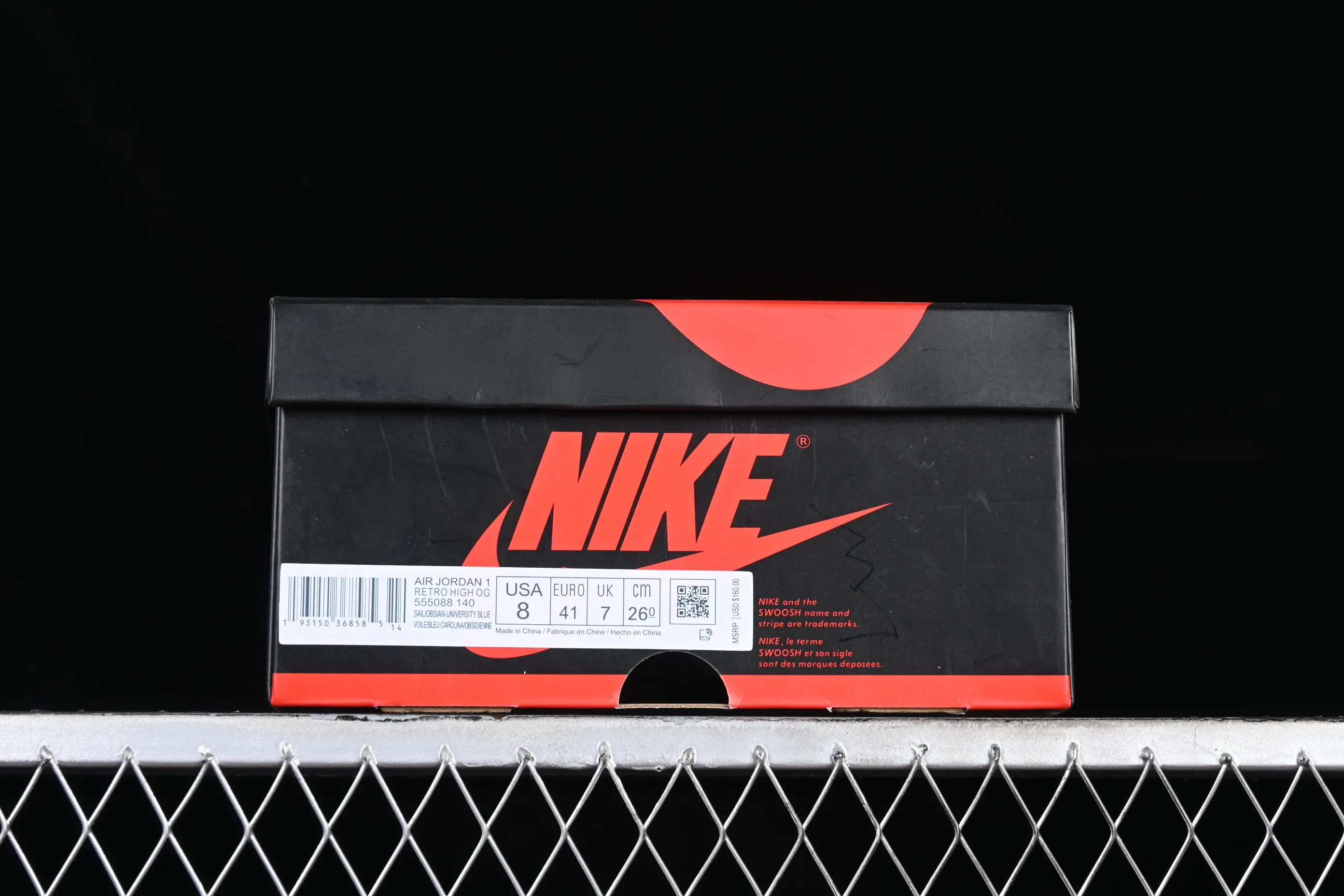 All categories Air Jordan Jordan series basketball shoes Air Jordan 1 High LW version Air Jordan 1 AJ1 Joe 1 Obsidian North Carolina Blue Black Blue Toe 555088-140
